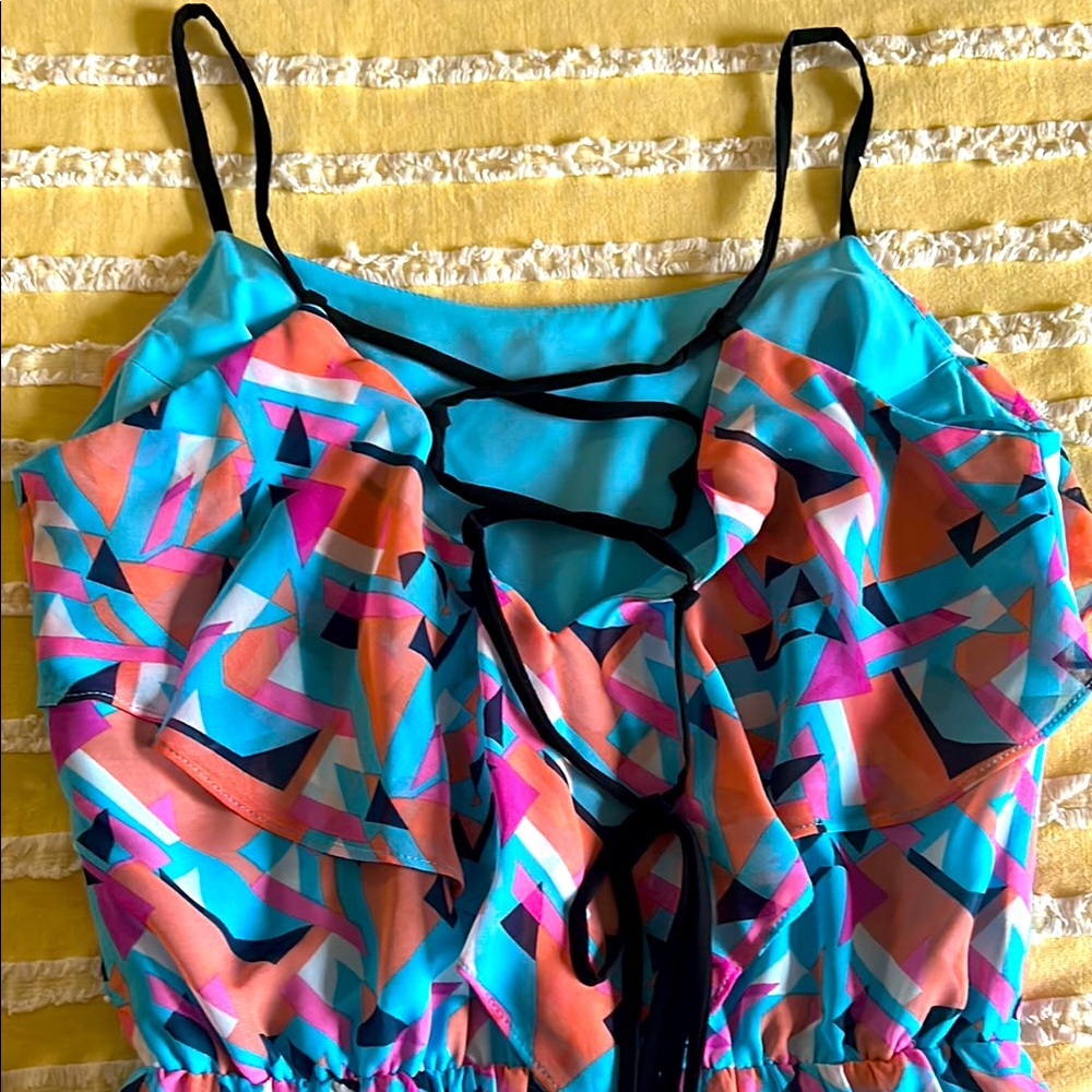 Adelyn Rae Colorful Geometric Print Dress - Picture 6 of 10